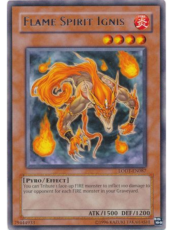 Flame Spirit Ignis - LODT-EN087 - Rare Unlimited (2024 Reprint) 1