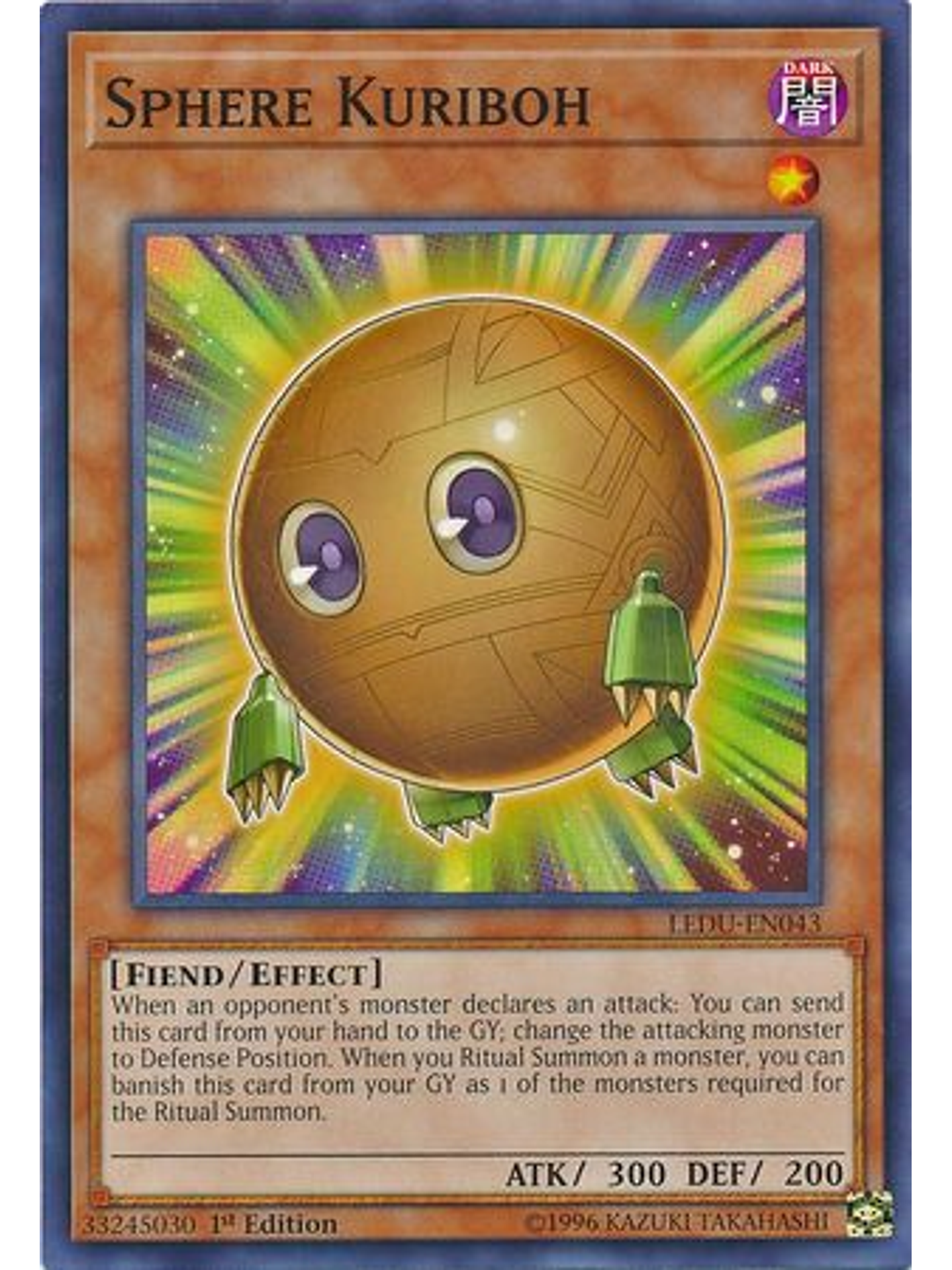 Sphere Kuriboh - LEDU-EN043 - Common 1st Edition 1