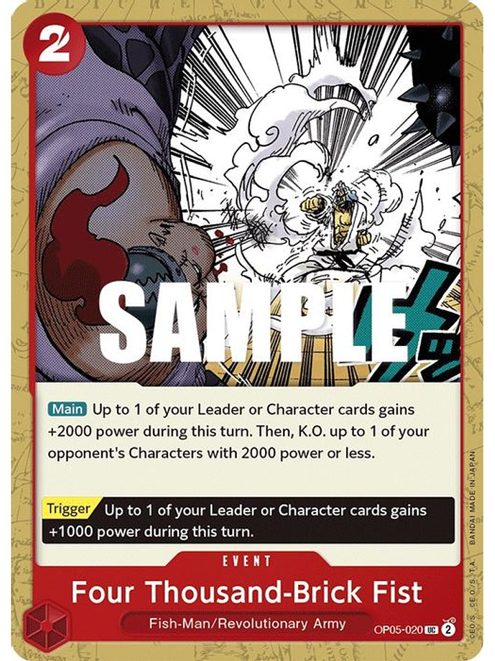 OP05-020 U Four Thousand-Brick Fist 1