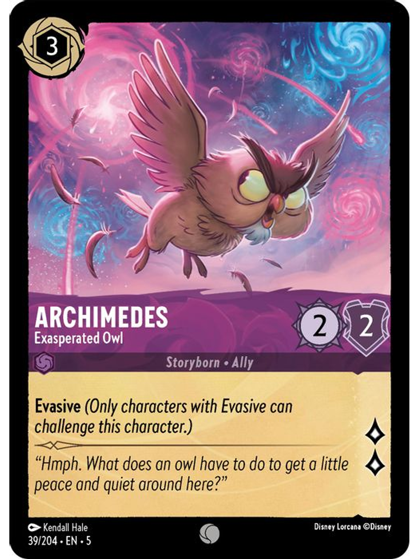 039/204 C Archimedes - Exasperated Owl 1
