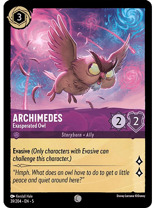039/204 C Archimedes - Exasperated Owl
