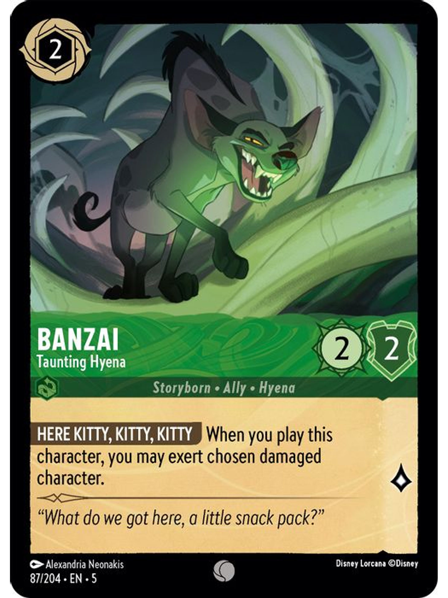 087/204 C Banzai - Taunting Hyena 1