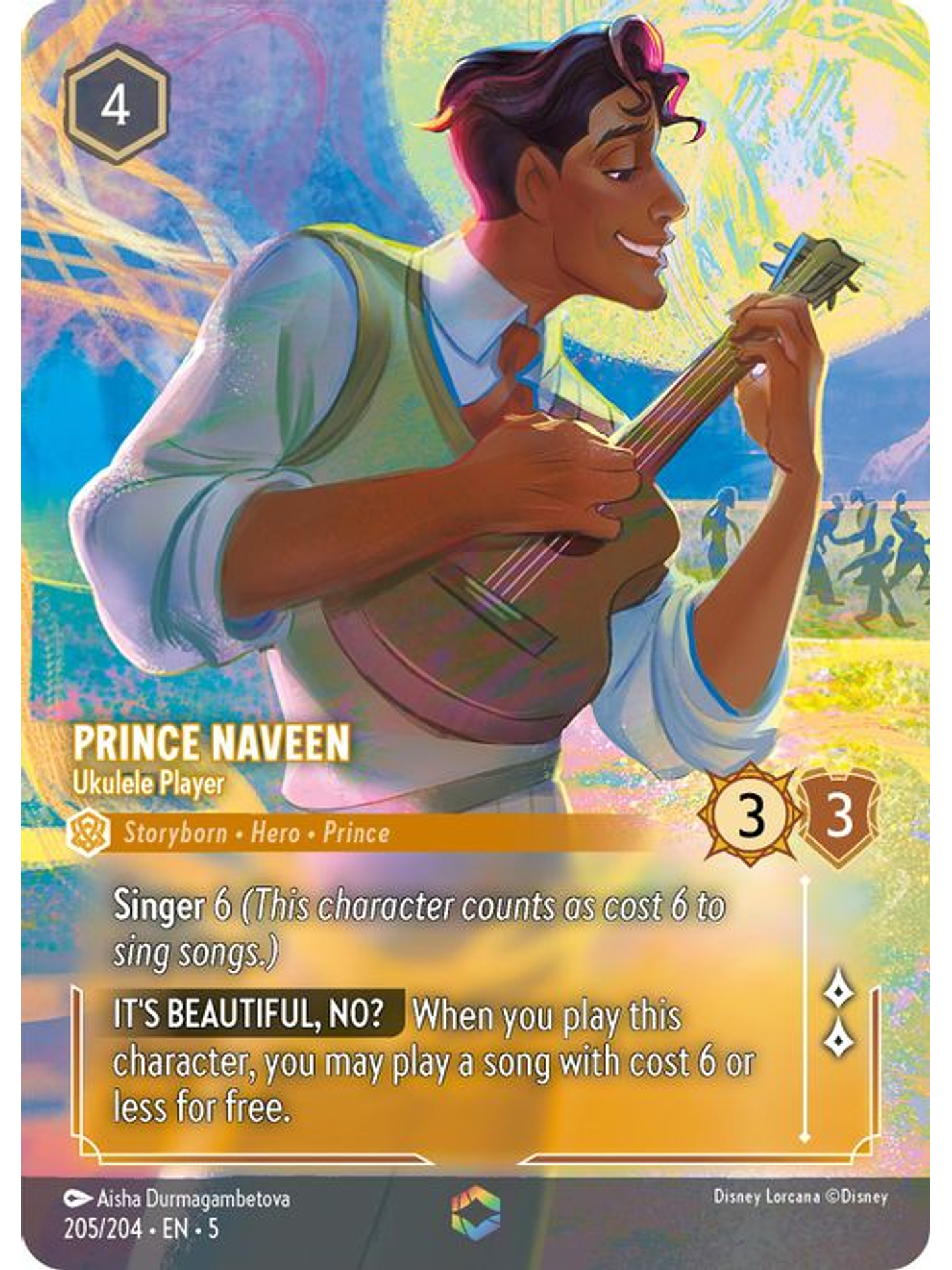 205/204 (Alternate Art) Prince Naveen - Ukulele Player 1
