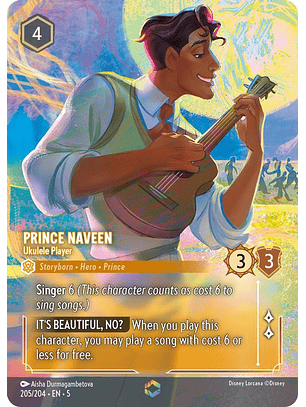 205/204 (Alternate Art) Prince Naveen - Ukulele Player