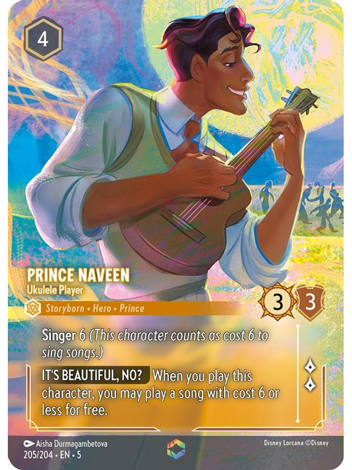 205/204 (Alternate Art) Prince Naveen - Ukulele Player 1