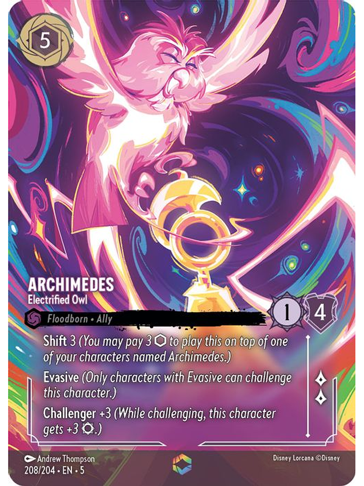 208/204 (Alternate Art) Archimedes - Electrified Owl 1