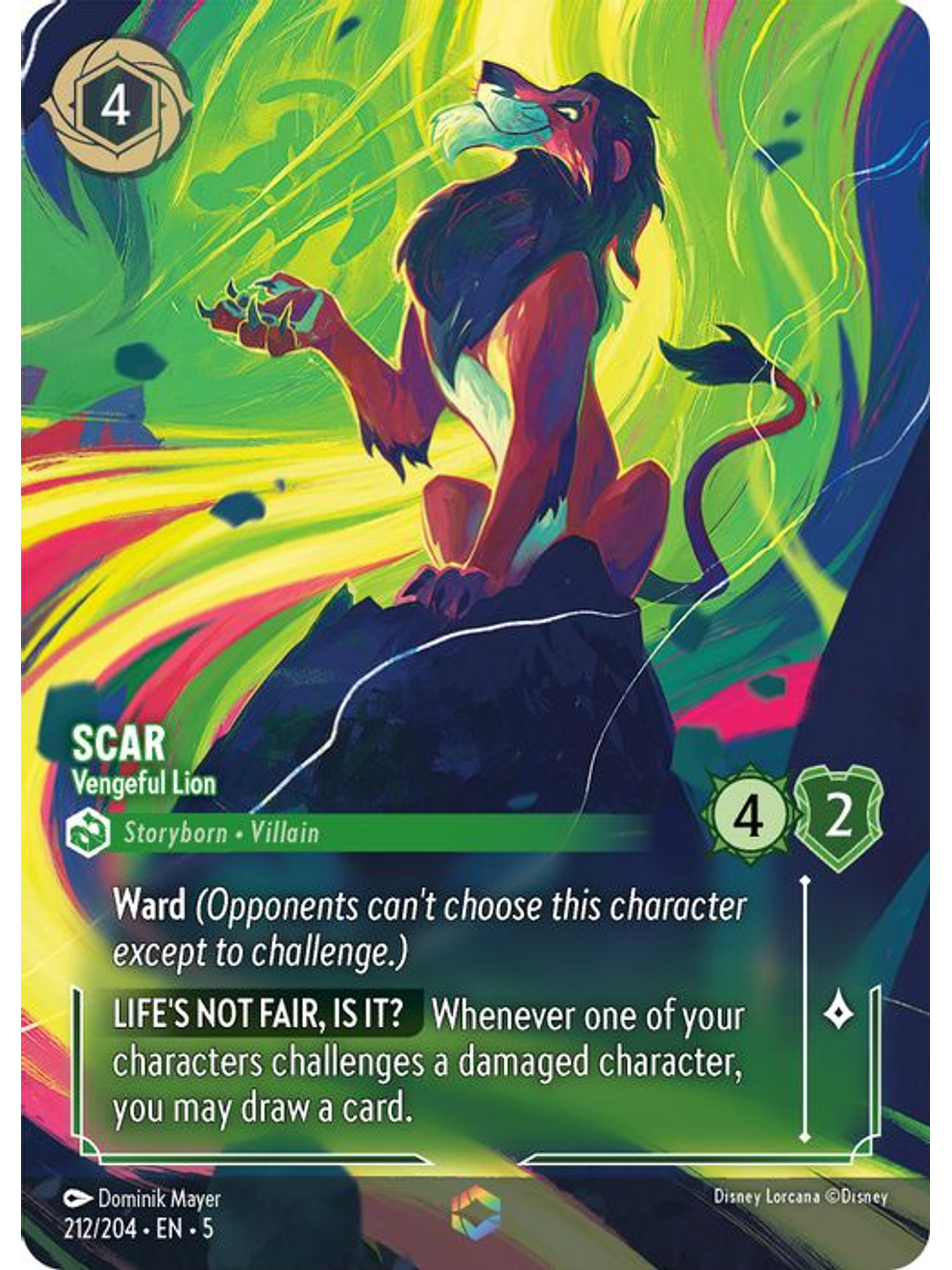 212/204 (Alternate Art) Scar - Vengeful Lion 1