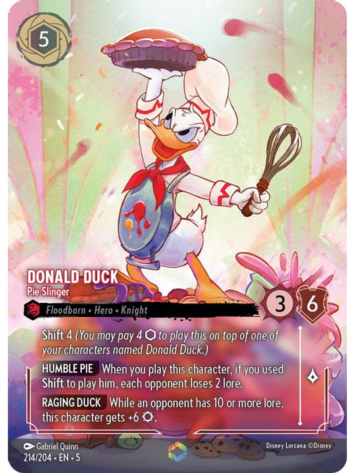214/204 (Alternate Art) Donald Duck - Pie Slinger 1