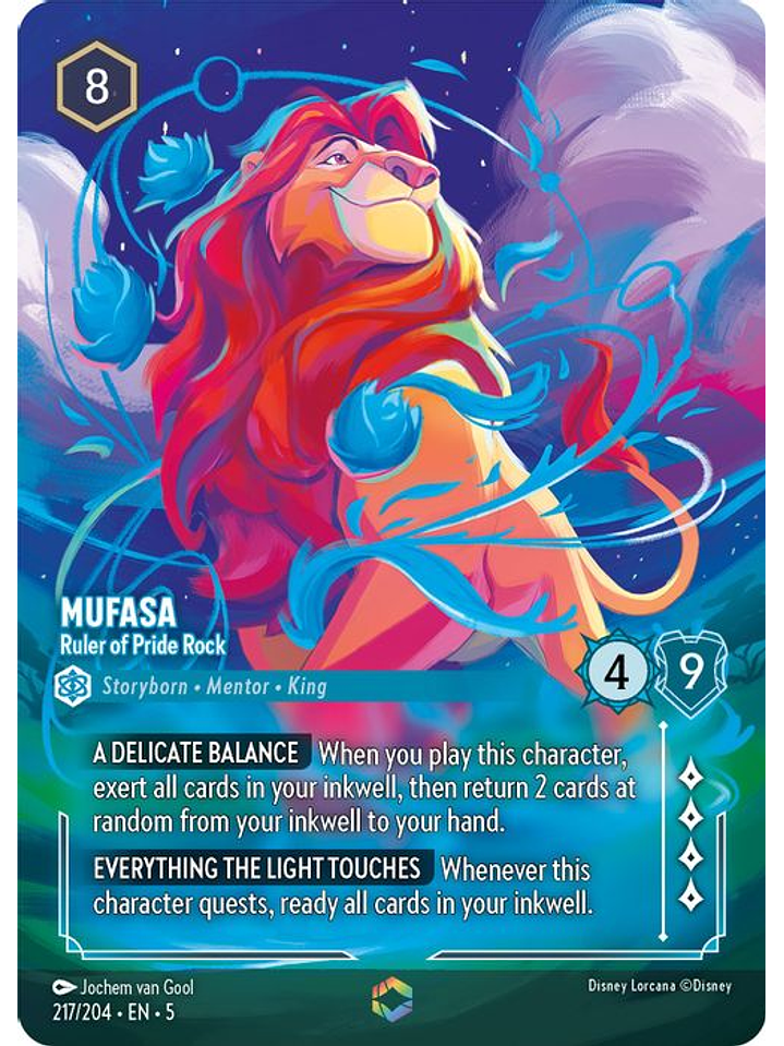 217/204 (Alternate Art) Mufasa - Ruler of Pride Rock 1