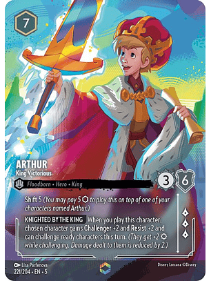 221/204 (Alternate Art) Arthur - King Victorious