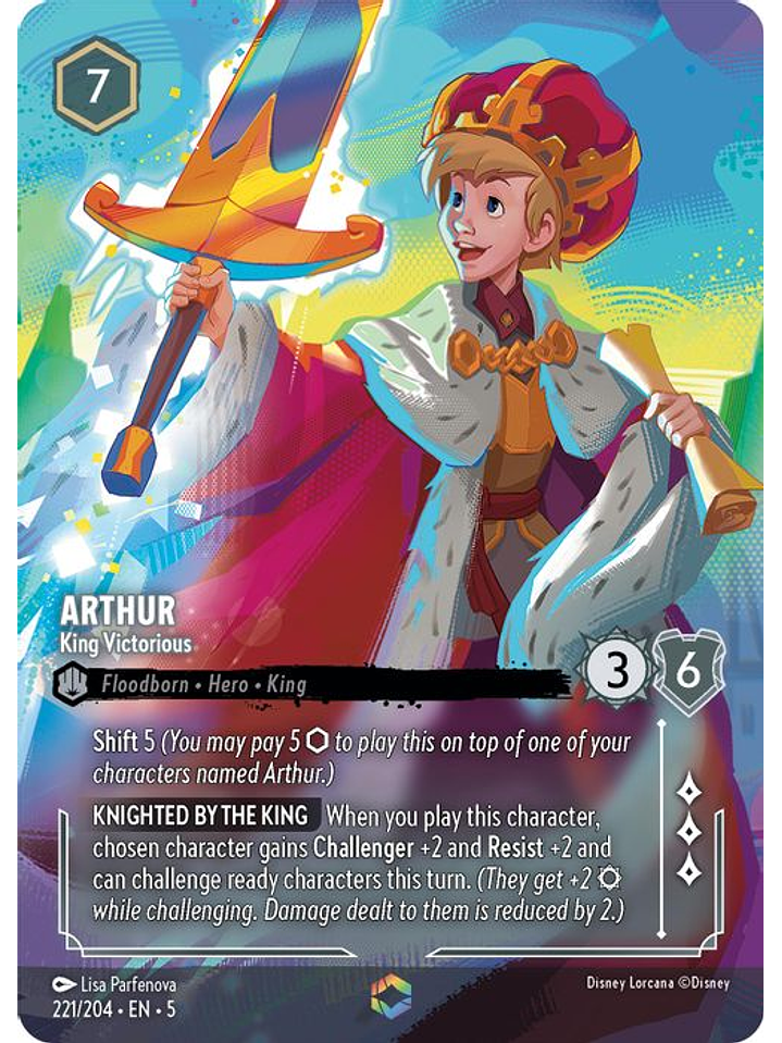 221/204 (Alternate Art) Arthur - King Victorious 1