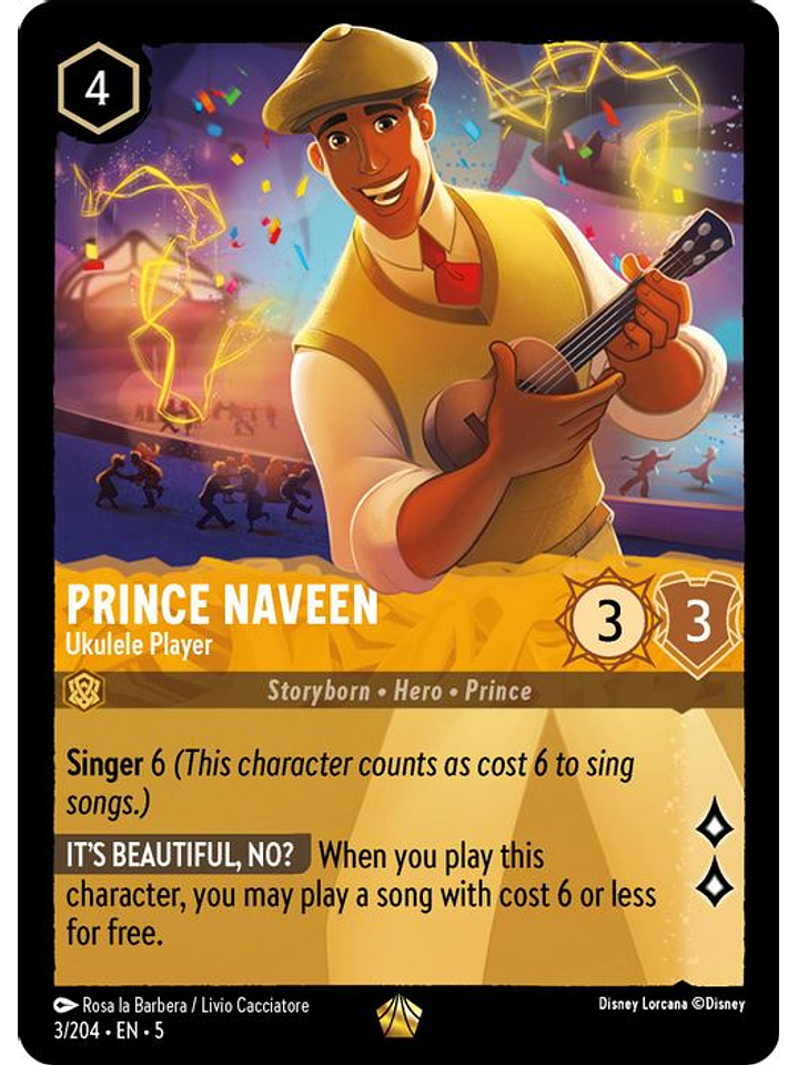 003/204 L Prince Naveen - Ukulele Player (FOIL) 1