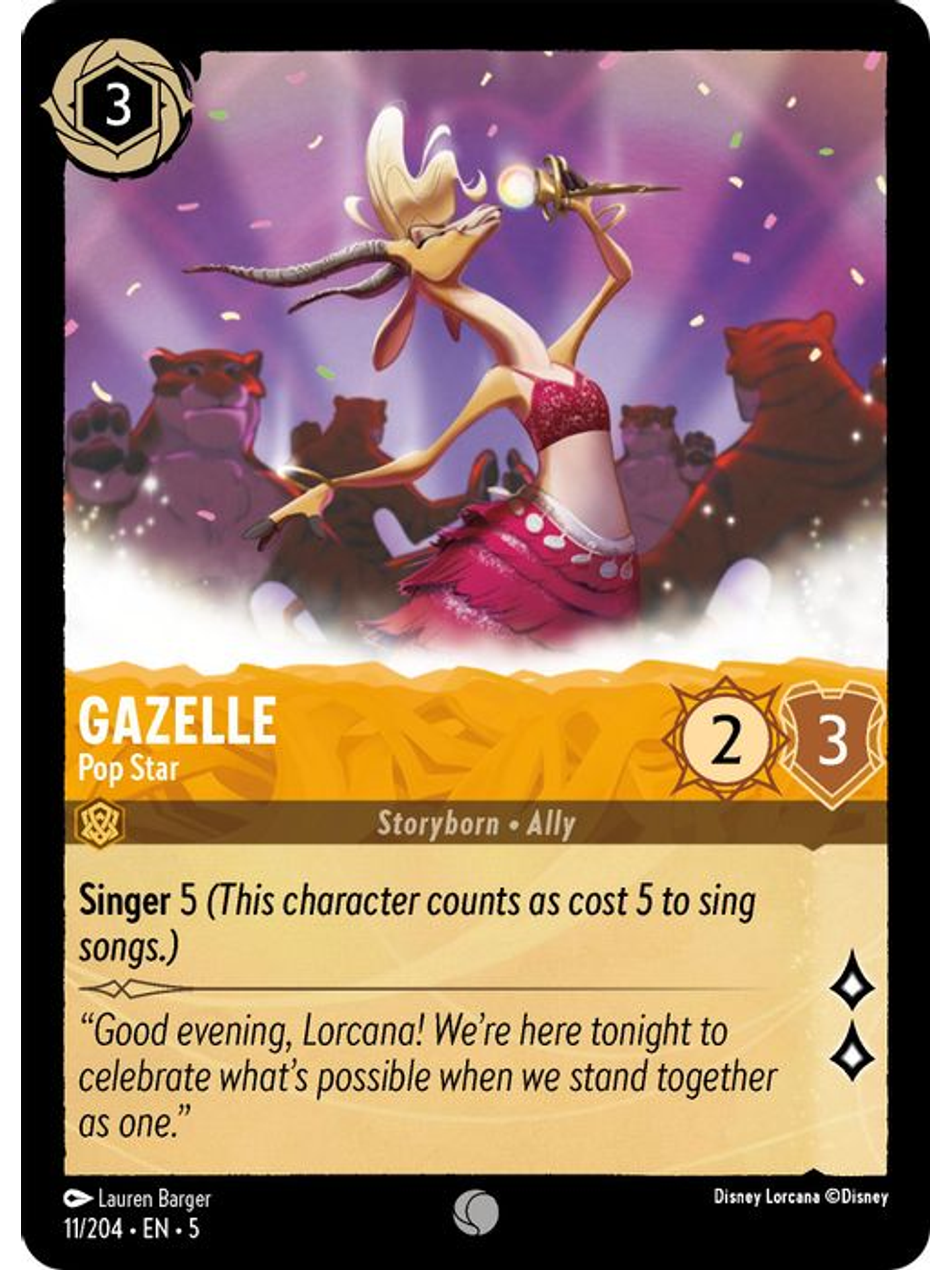 011/204 C Gazelle - Pop Star (FOIL) 1
