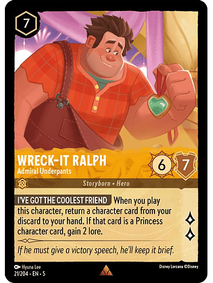 021/204 R Wreck-It Ralph - Admiral Underpants (FOIL)