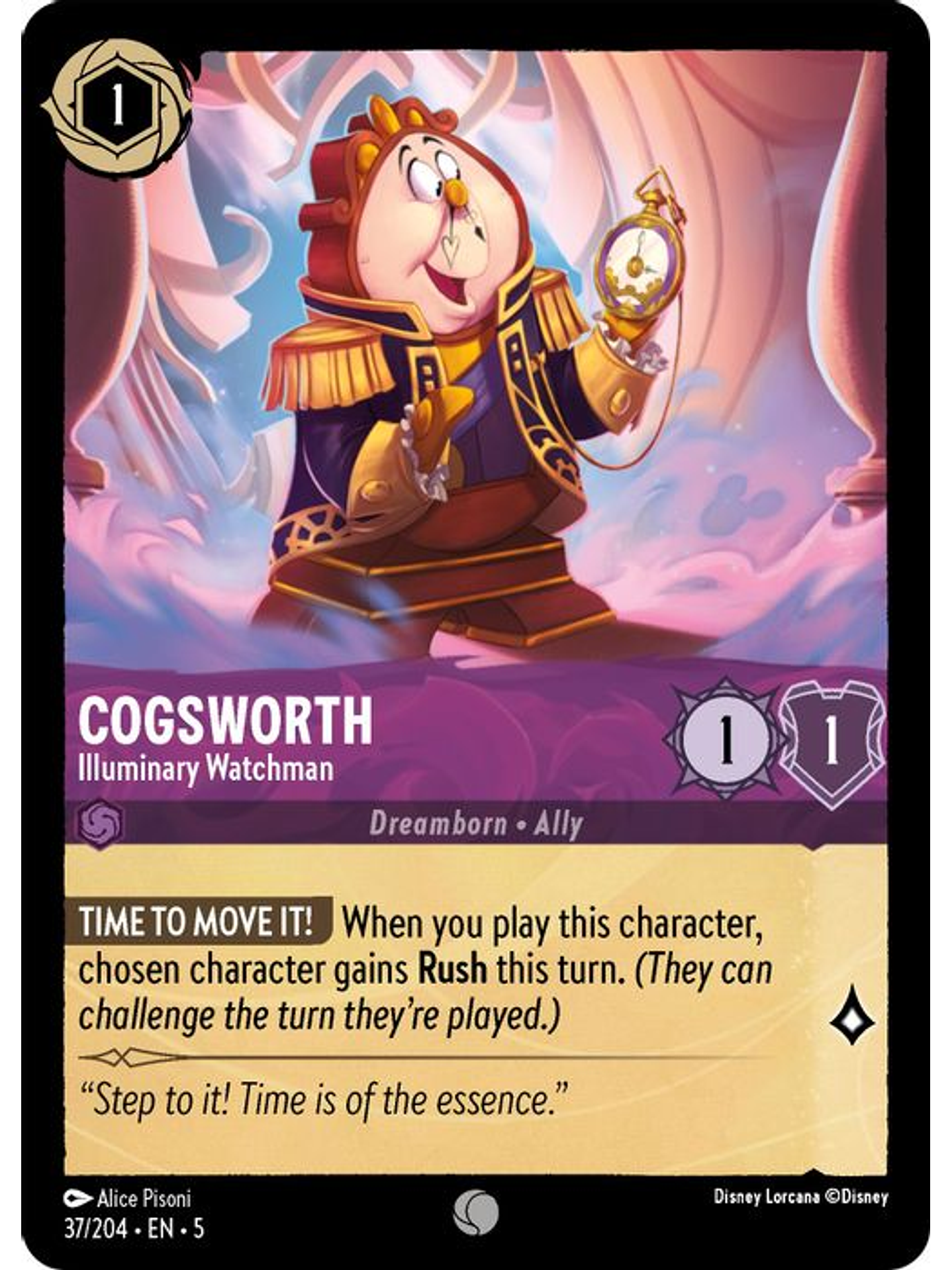 037/204 C Cogsworth - Illuminary Watchman (FOIL) 1