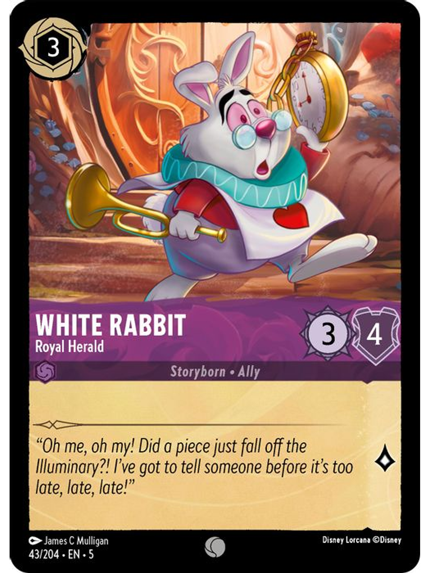 043/204 C White Rabbit - Royal Herald (FOIL) 1