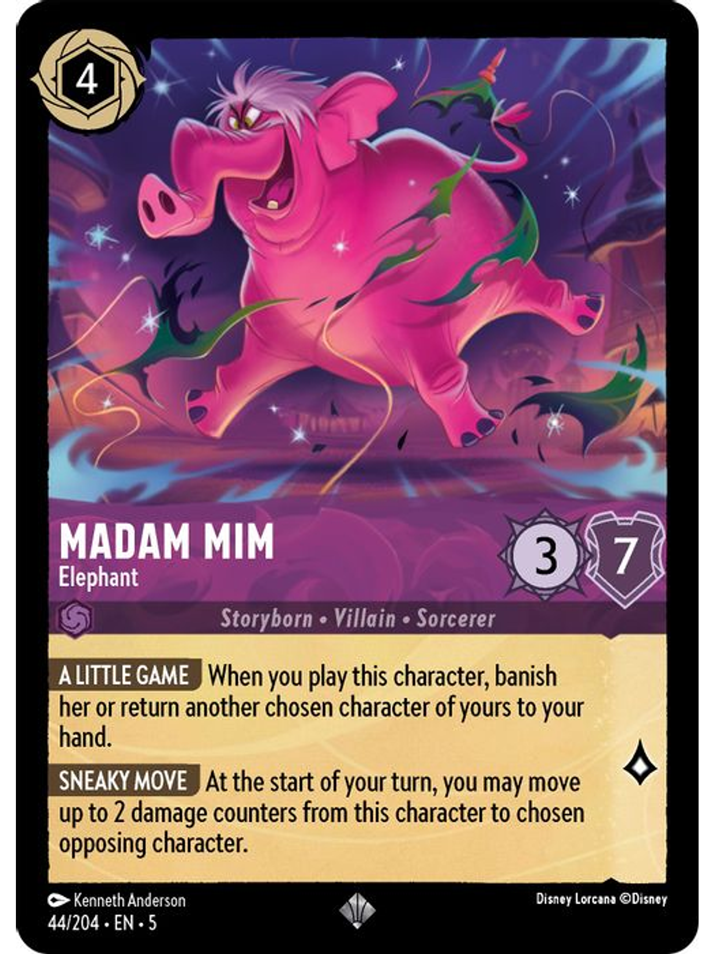 044/204 SR Madam Mim - Elephant (FOIL) 1