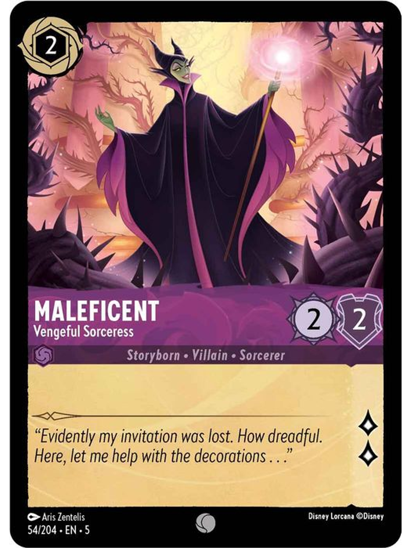 054/204 C Maleficent - Vengeful Sorceress (FOIL) 1