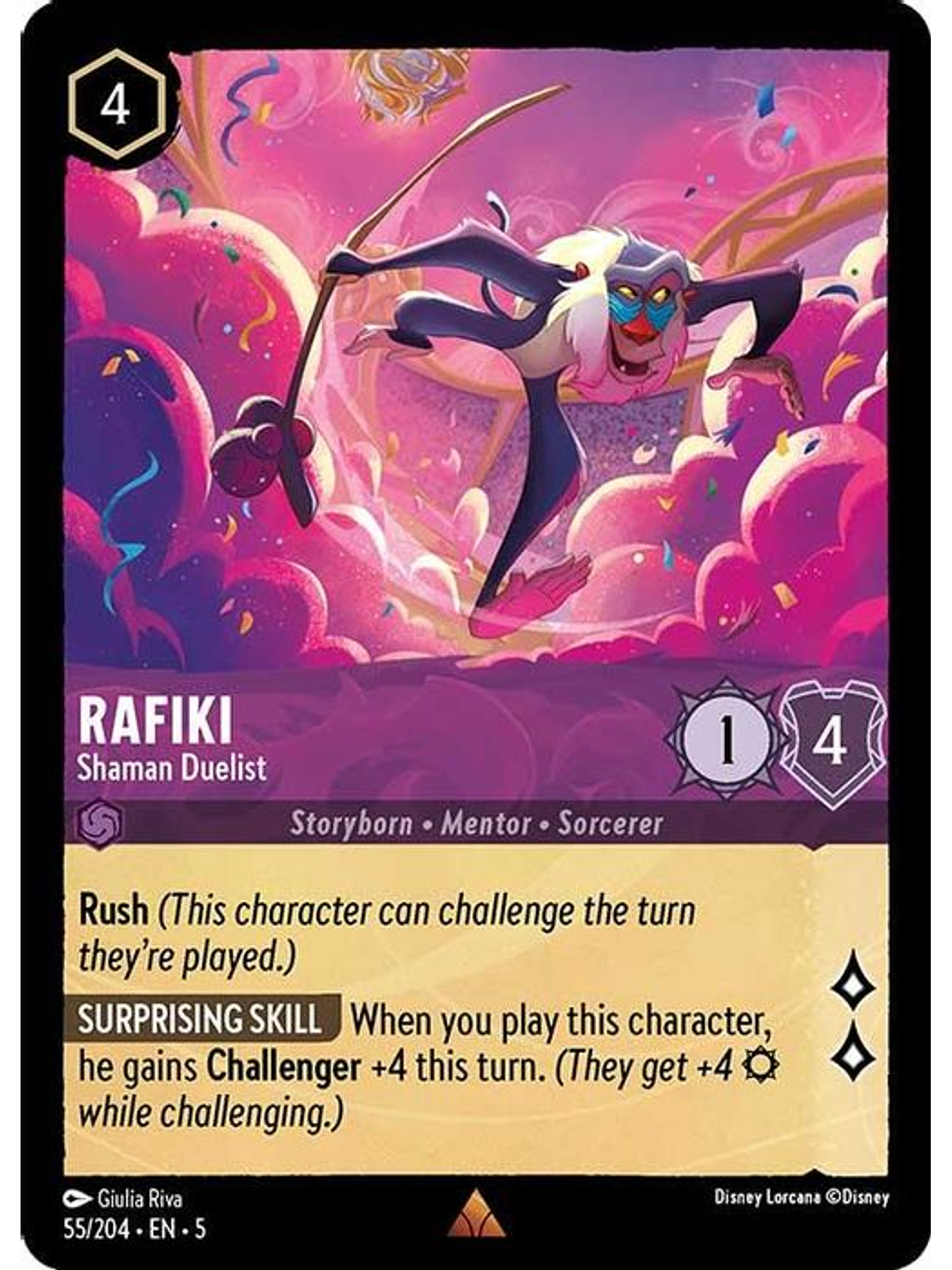 055/204 R Rafiki - Shaman Duelist (FOIL) 1