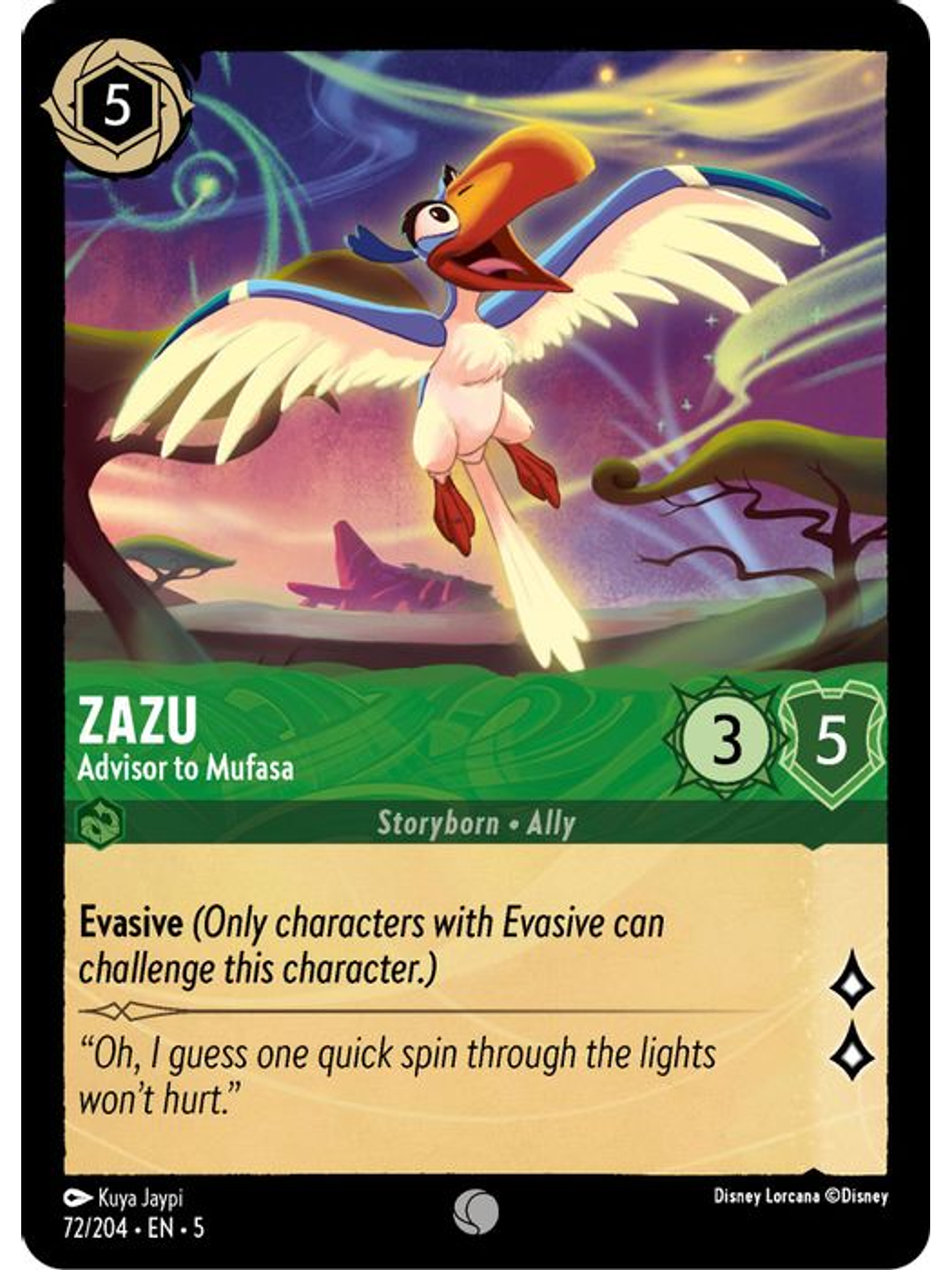 072/204 C Zazu - Advisor to Mufasa (FOIL) 1