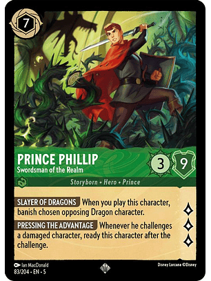 083/204 SR Prince Phillip - Swordsman of the Realm (FOIL)