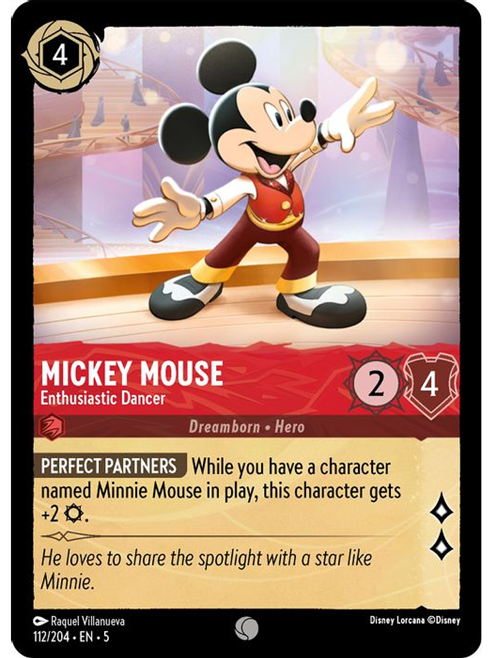 112/204 C Mickey Mouse - Enthusiastic Dancer (FOIL) 1