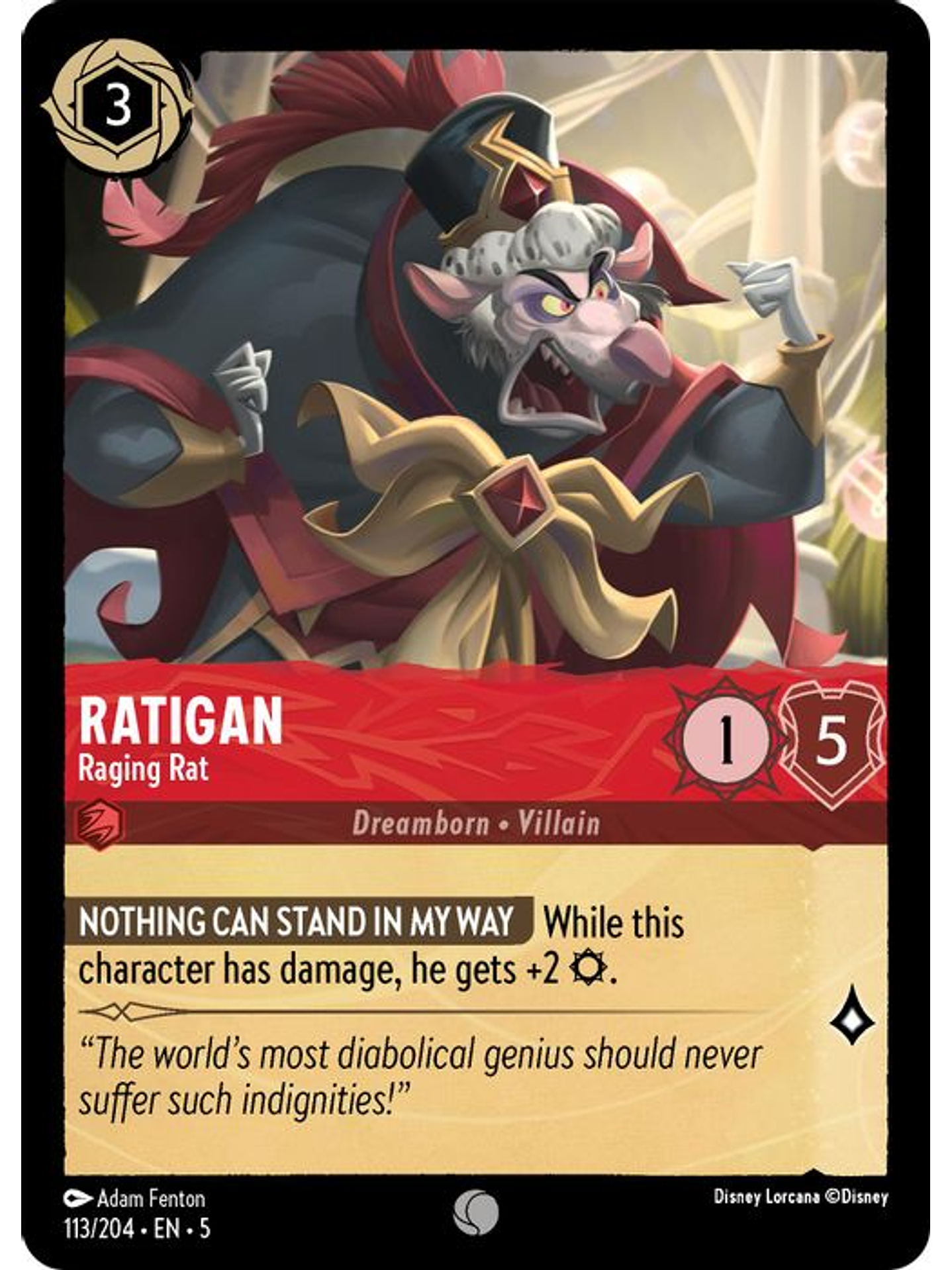 113/204 C Ratigan - Raging Rat (FOIL) 1