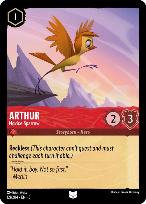 121/204 U Arthur - Novice Sparrow (FOIL)