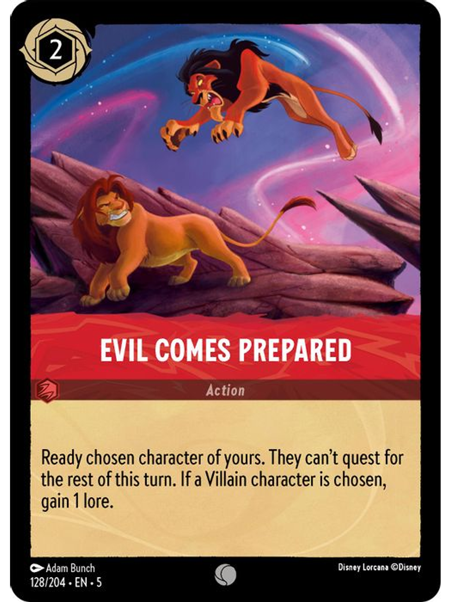 128/204 C Evil Comes Prepared (FOIL) 1