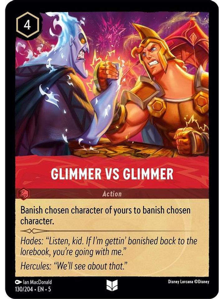 130/204 U Glimmer vs Glimmer (FOIL) 1