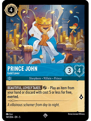 147/204 SR Prince John - Gold Lover (FOIL)