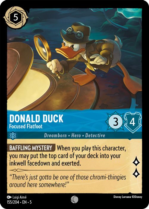 155/204 C Donald Duck - Focused Flatfoot (FOIL)