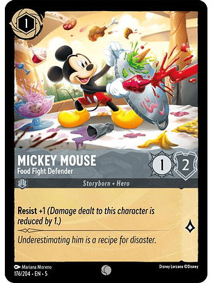 176/204 C Mickey Mouse - Food Fight Defender (FOIL)