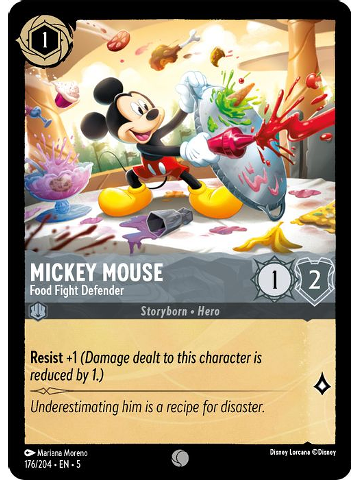176/204 C Mickey Mouse - Food Fight Defender (FOIL) 1