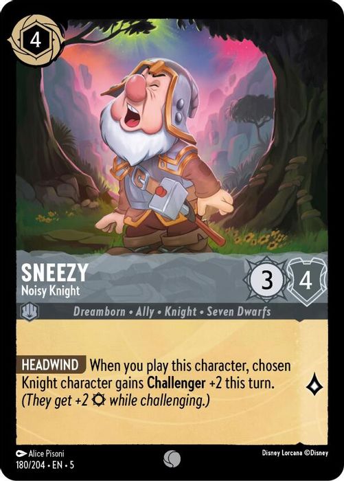 180/204 C Sneezy - Noisy Knight (FOIL)