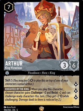 194/204 L Arthur - King Victorious (FOIL)