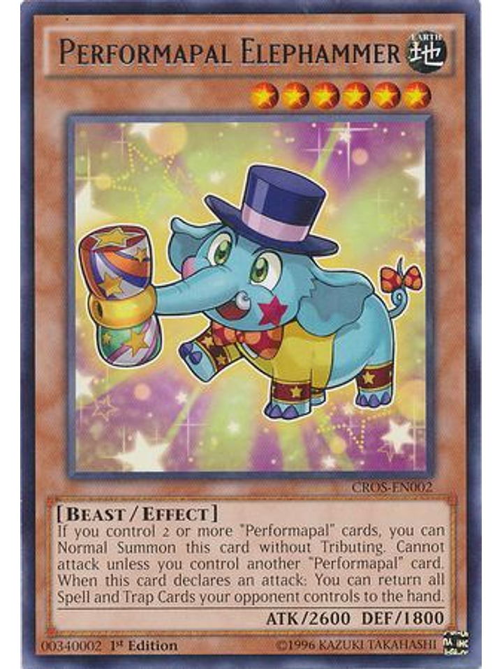 Performapal Elephammer - CROS-EN002 - Rare 1st Edition 1