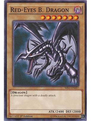 Red-Eyes B. Dragon - MIL1-EN027 - Common 1st Edition