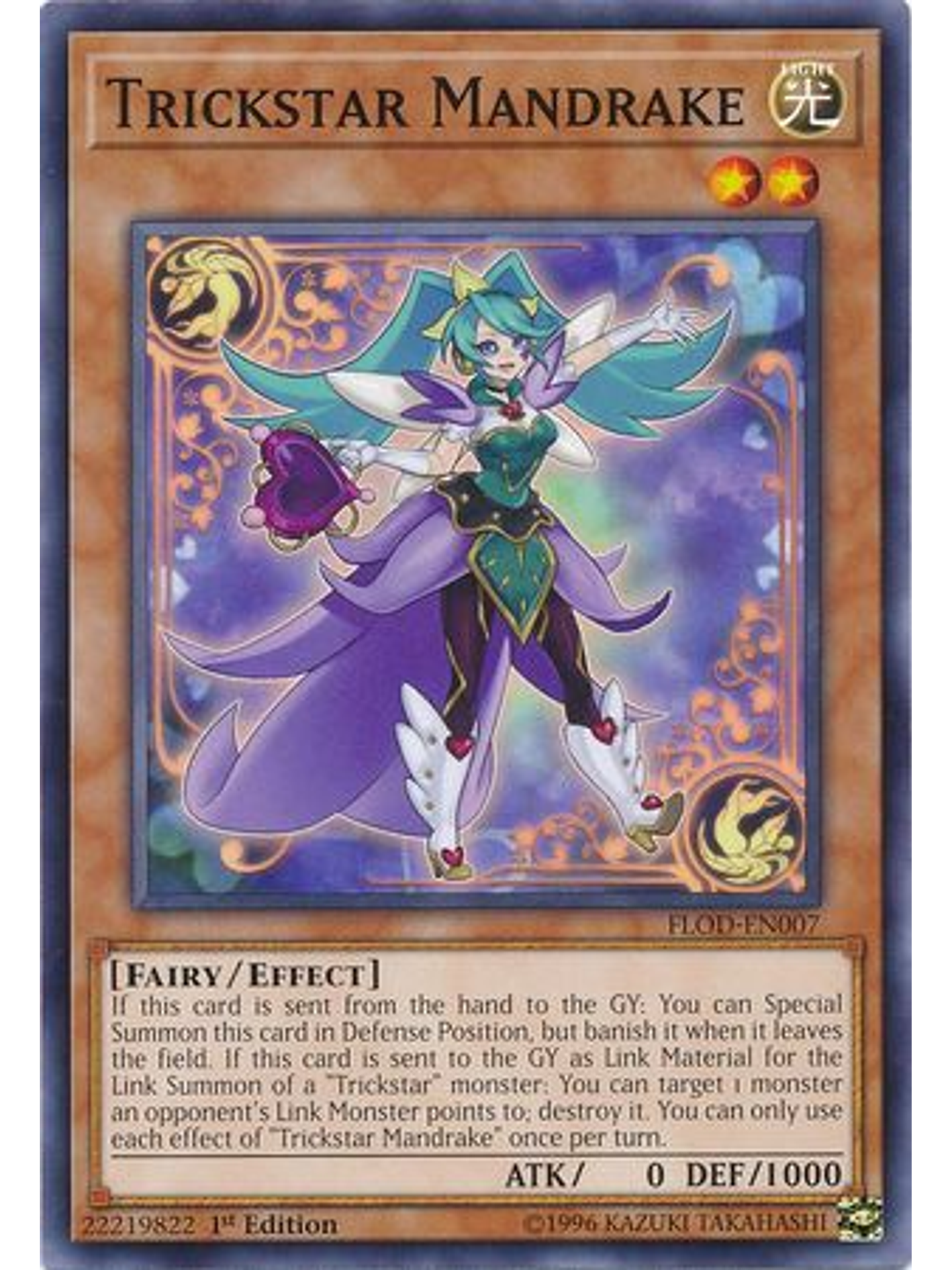 Trickstar Mandrake - FLOD-EN007 - Common 1st Edition 1