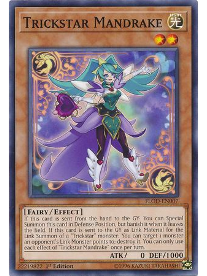 Trickstar Mandrake - FLOD-EN007 - Common 1st Edition 1