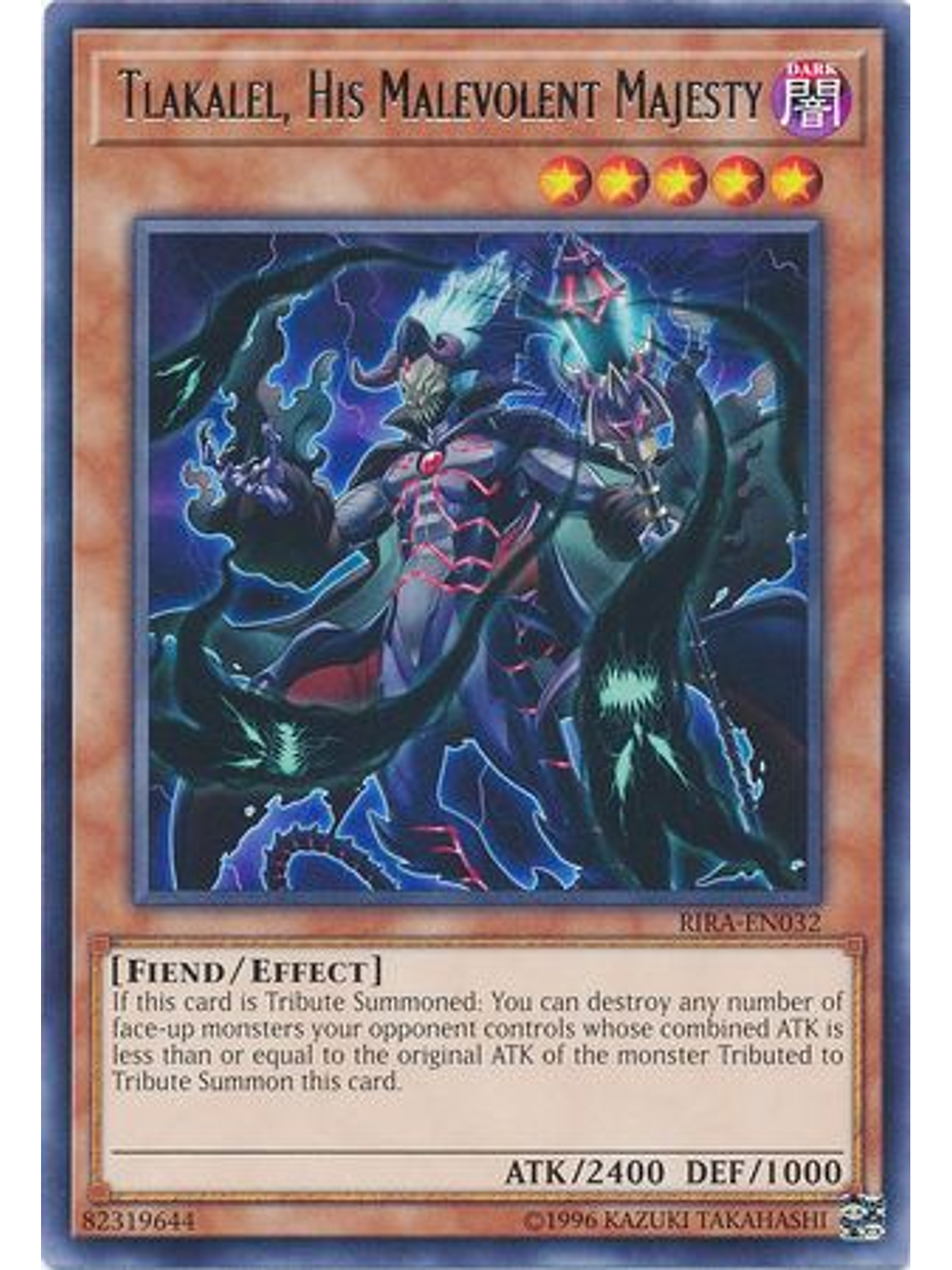 Tlakalel, His Malevolent Majesty - RIRA-EN032 - Rare Unlimited 1