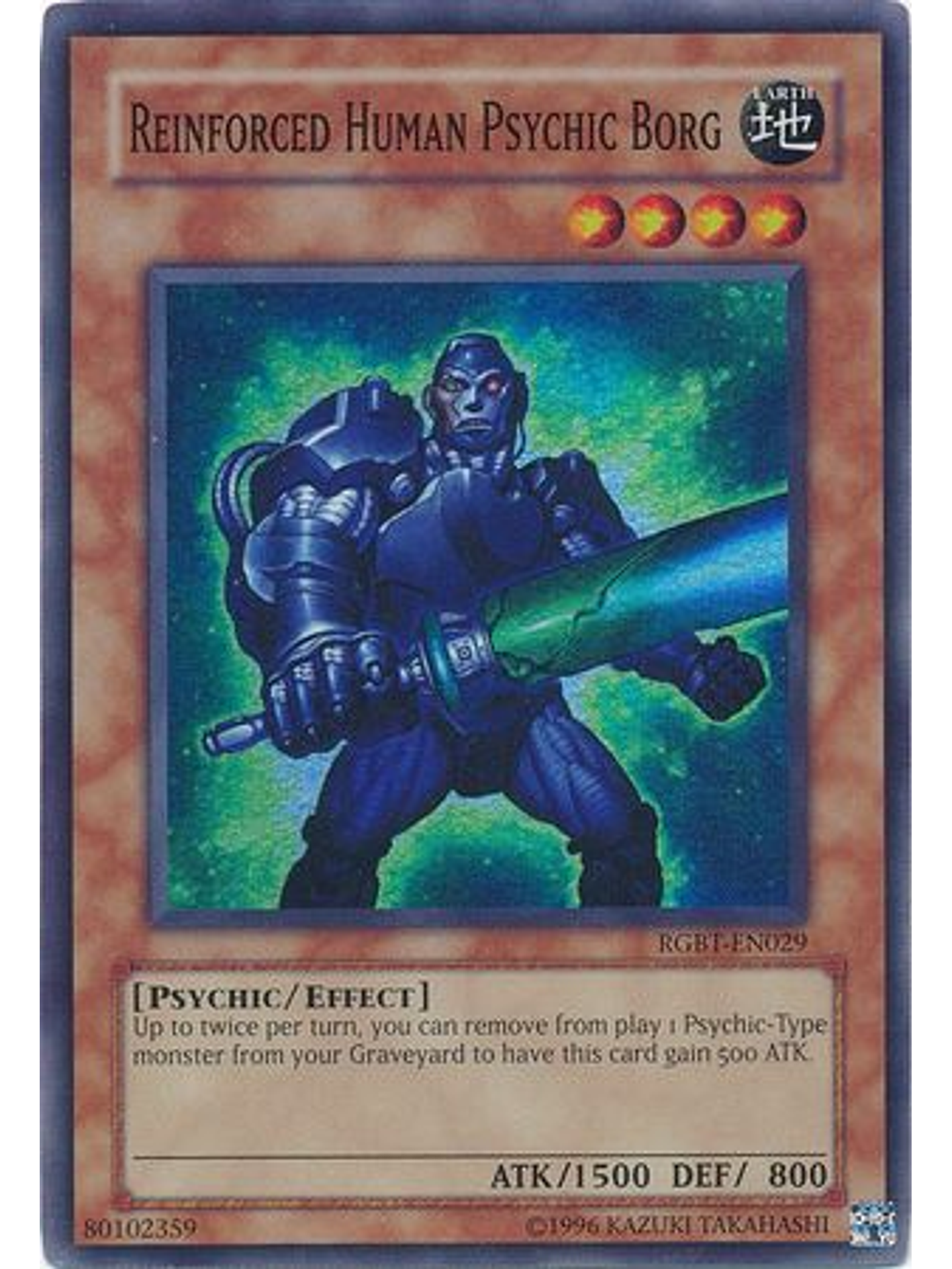 Reinforced Human Psychic Borg - RGBT-EN029 - Super Rare Unlimited 1