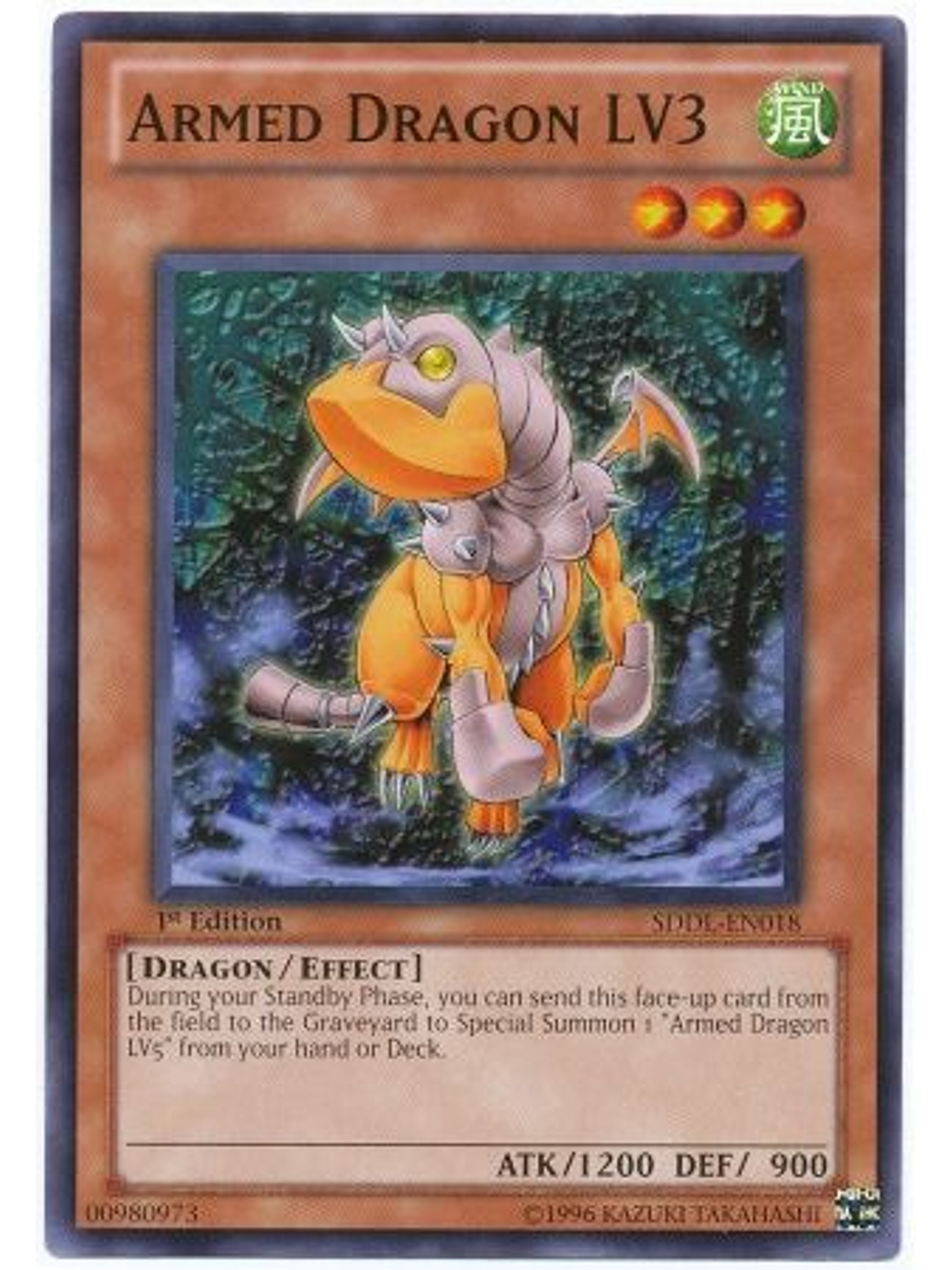 Armed Dragon LV3 - SDDL-EN018 - Common 1st Edition 1