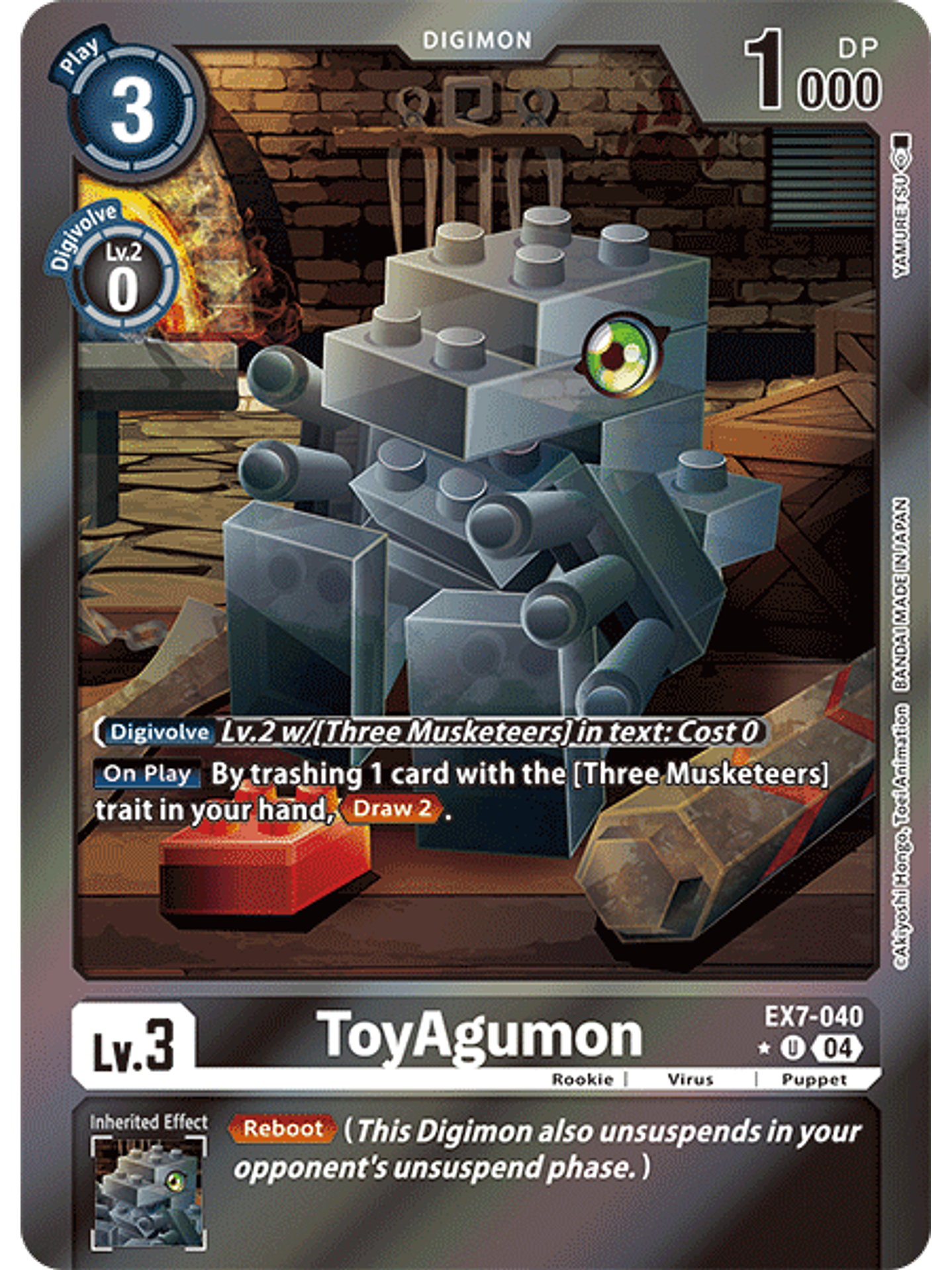 EX7-040 (Alternate Art) ToyAgumon 1