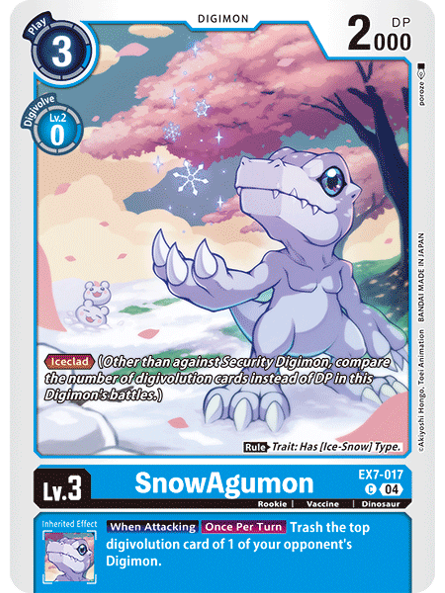 EX7-017 C SnowAgumon 1