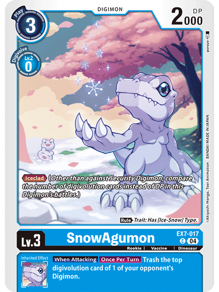 EX7-017 C SnowAgumon 1