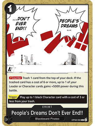 OP08-096 C People's Dreams Don't Ever End!!