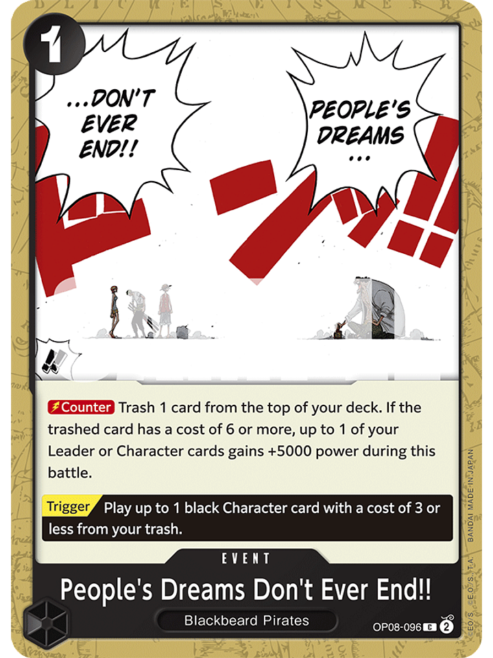 OP08-096 C People's Dreams Don't Ever End!! 1