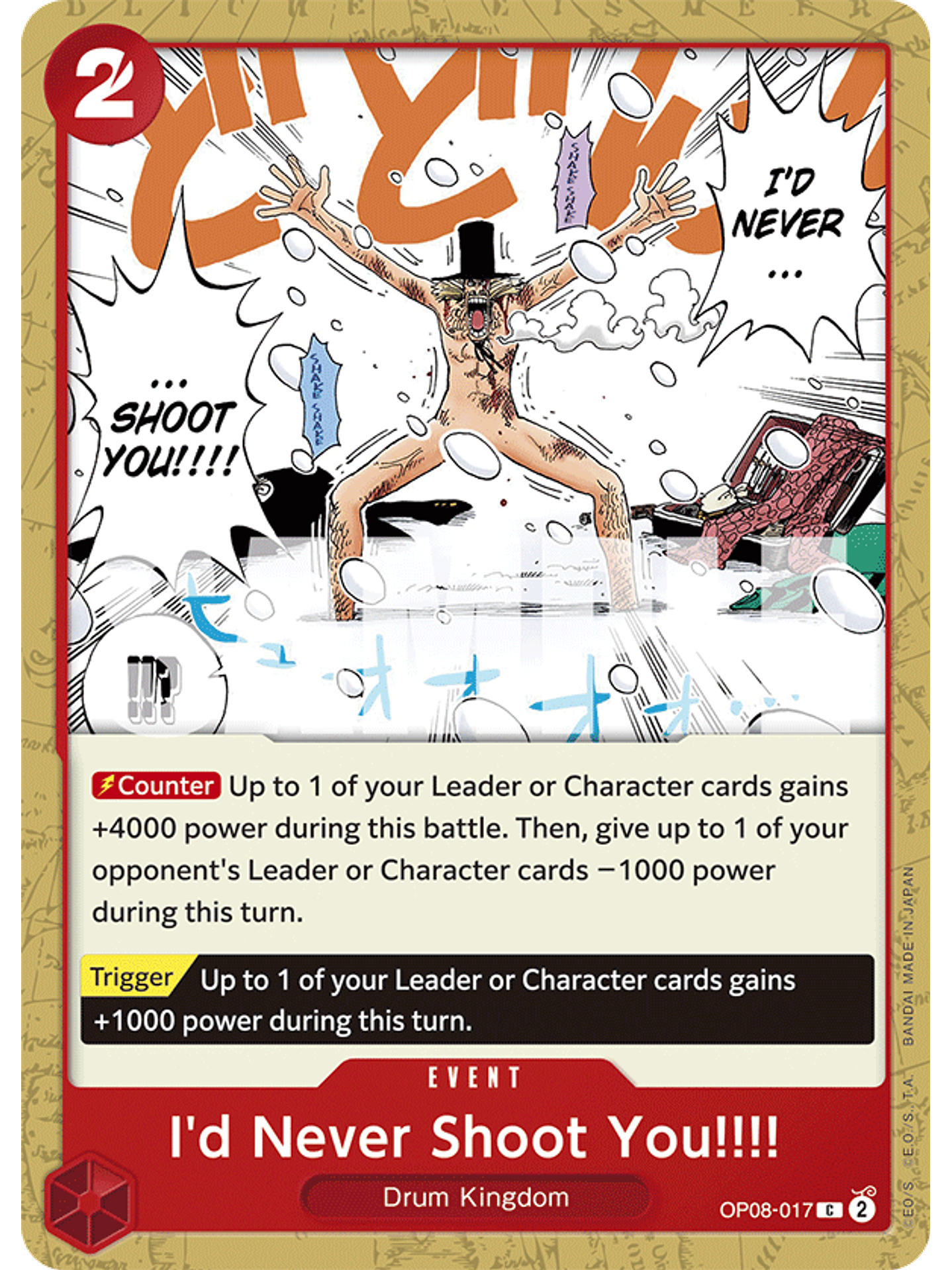 OP08-017 C I'd Never Shoot You!!!! 1