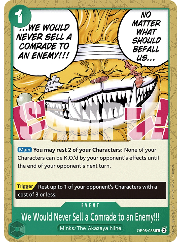 OP08-038 C We Would Never Sell a Comrade to an Enemy!!! 1